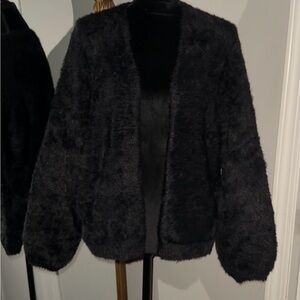 Dreamers Black Teddy Cardigan